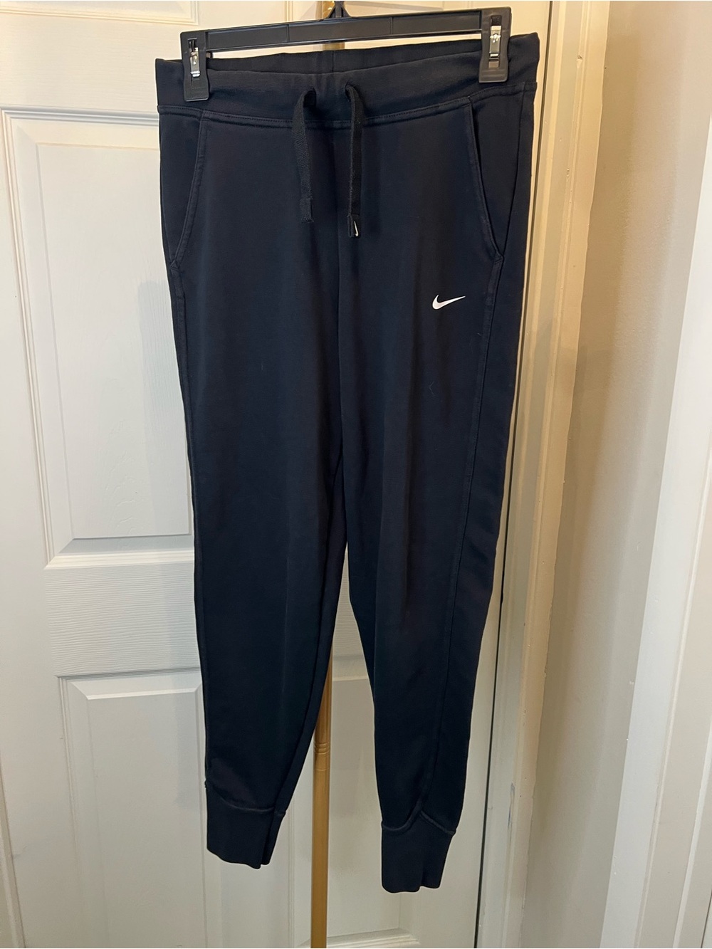 Nike Navy Jogger Pants with White Swoosh